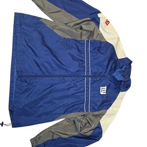 Blue and Gray Windbreaker Jacket